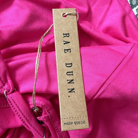 NWT Rae Dunn hot pink tank top pj top size small - Picture 7 of 7